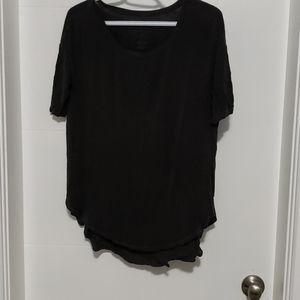 Dark grey loose drapey t shirt, super soft